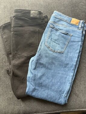 American Eagle Outfitters Women's Jeggings - Black & Light Blue